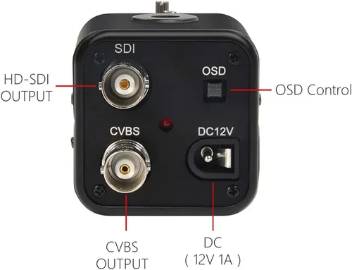 Miniatura 3 de MOKOSE Cámara SDI, HD-SDI 2 MP 1080P HD Digital CCTV Cámara de Seguridad, 1/2.8 Sensor de Alta Sensibilidad CMOS con 0.197-1.969 in Manual Varifocal