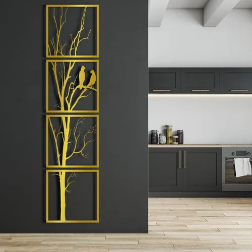 Arte de pared de árbol y pájaros de metal, arte de árbol de metal, decoración de pared de metal, decoración de pared de metal, arte de pared de