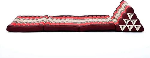 Miniatura 9 de Leewadee - Cómodo colchón japonés para piso - Cama tailandesa para piso con cojín triangular - Colchón futón - Estera de masaje tailandesa, 67 x 21