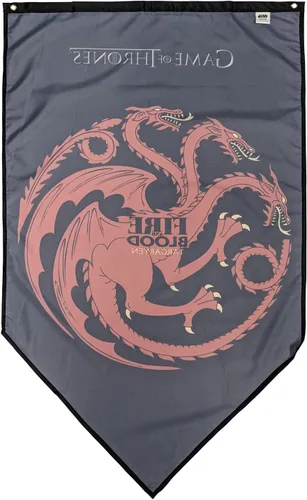 Miniatura 5 de Juego de Tronos Targaryen House Sigil Banner de tela para colgar en la pared decoración del hogar 30 x 50 pulgadas Casa de Dragones