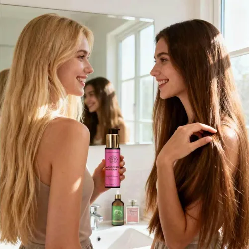 Miniatura 8 de NP NATURES PHILOSOPHY Aceite de Argán Marroquí – Suero orgánico para el cabello, Anti-Frizz, repara el cabello dañado, añade brillo para todo tipo