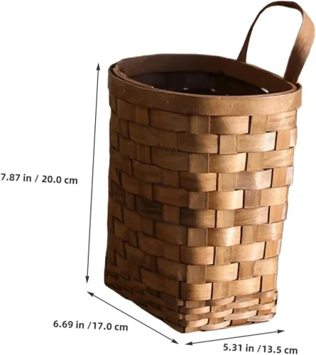 Miniatura 2 de Cesta grande tejida para colgar en la pared para almacenamiento decorativo de flores y verduras, decoración para cocina, jardín y picnics