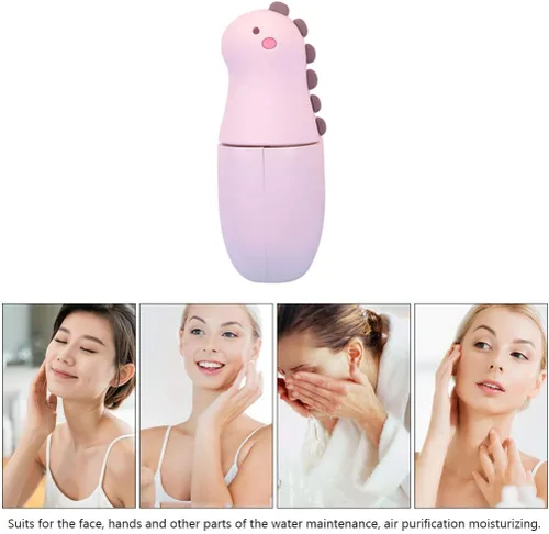 Miniatura 3 de Healifty Mini humidificador facial facial Mister Ionic Face Humidifier Diseño de dibujos animados Portátil Carga USB Piel Hidratante para Viajes