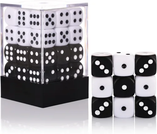 Miniatura 40 de 36 de paquete de dados de 12 mm de 6 caras MINI, juego de dados de patrón de perla, dados estándar de 6 caras para Yahtzee, Bunco o enseñanza