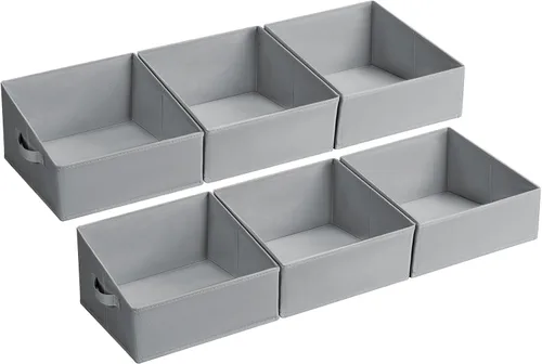Miniatura 72 de DIMJ Contenedores de almacenamiento trapezoidales para ropa, 4 paquetes organizadores de armario y cestas de almacenamiento, cestas plegables