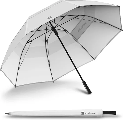 Miniatura 12 de Paraguas Weatherman - Paraguas de golf - Paraguas deportivo resistente al viento hasta 55 MPH - Disponible en 2 tamaños y 5