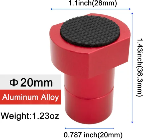 Miniatura 3 de Perros de banco de aluminio rojo de 0.79 pulgadas (0.787 in) para agujeros de banco de trabajo, accesorio de abrazaderas resistentes
