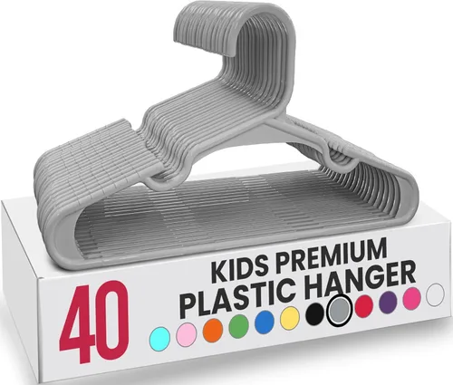 Miniatura 53 de Utopia Home Paquete de 20 Perchas para Niños - Perchas de Plástico para Bebé de 11.5 Pulgadas para Armario - Perchas para Niños para Ropa y Percha