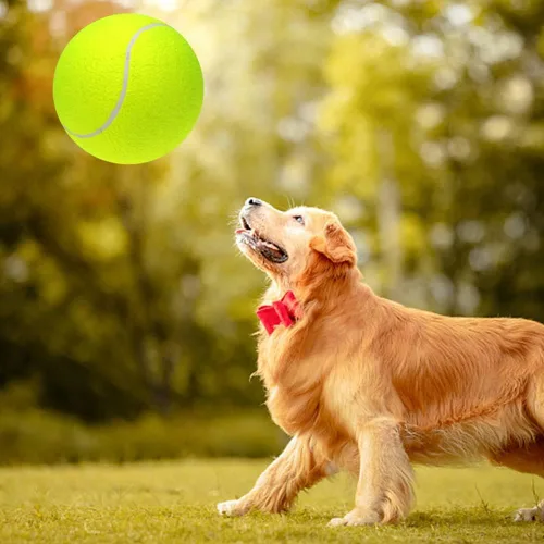 Miniatura 7 de LIXADA Pelota de tenis gigante de gran tamaño de 9.5 pulgadas para niños y adultos, diversión de mascotas (enviada desinflada)
