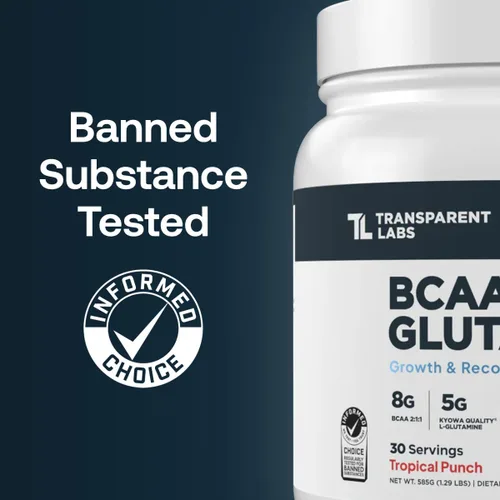 Miniatura 2 de Transparent Labs BCAA Glutamina - 8000 mg de BCAA en polvo por porción con L glutamina para recuperación después del entrenamiento, crecimiento