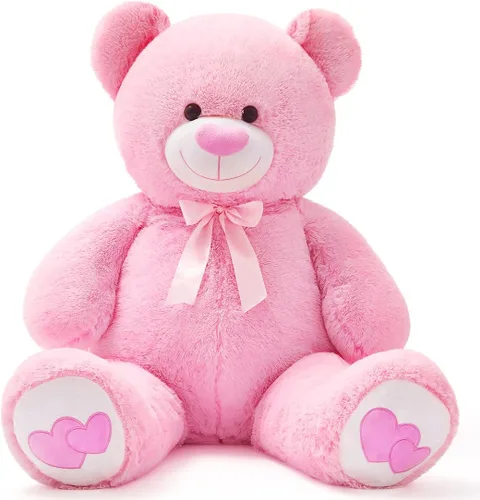 Miniatura 9 de Oso de peluche grande de 43.3 pulgadas, oso de peluche gigante con corazón de amor, lindo juguete de peluche grande suave para niños, novia, San