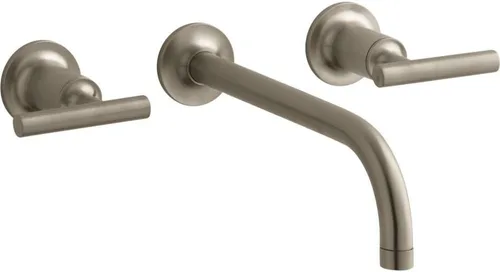 Miniatura 11 de Kohler T14413-4-BGD Purist - Grifo de pared para lavabo Cromo pulido