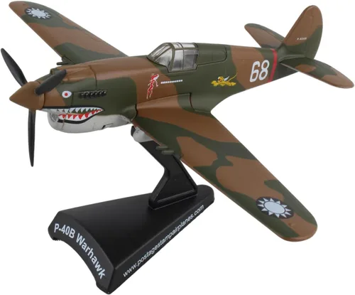 Miniatura 2 de Daron Worldwide Trading P-40 Warhawk Hell's Angels 1:90 Vehículo, marrón, negro, mediano