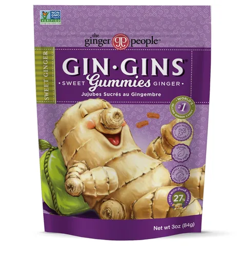 Miniatura 8 de GIN GINS - Caramelo duro de jengibre de doble fuerza – Caramelo 100% natural de The Ginger People – Golosinas saludables envueltas individualmente