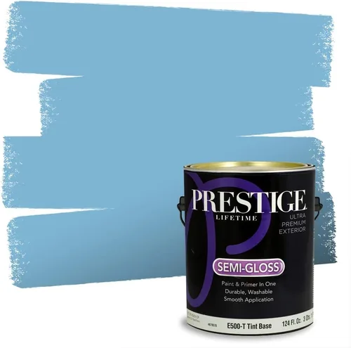 Miniatura 5 de Prestige Paints. - Base y pintura para exteriores en un solo galón, 1 galón. plano, comparable con Sherwin Williams Topsail. SW6799-PCM