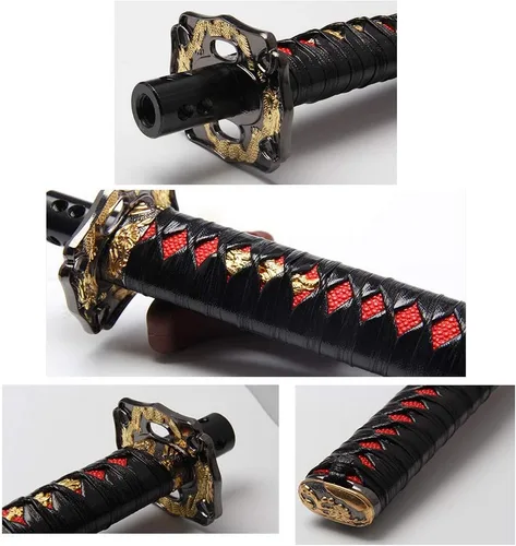 Miniatura 8 de Katana - Pomo de palanca de cambios automática para bloqueo y botón de transmisión automática, espada samurái, palanca de cambios individual