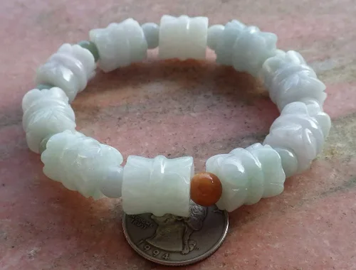 Miniatura 6 de gojade Certified 3 Color 100% Natural A Jade Jadeita Lotus Flower Beads Bracelet Bracelet - Pulsera de cuentas de jade