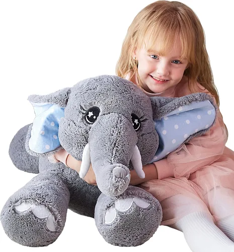 Miniatura 16 de IKASA Juguete de peluche de cerdo gigante, juguetes grandes de 30 pulgadas, regalos para niños, niñas, niños, novia y niños