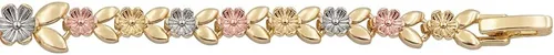 Miniatura 5 de Giffor Pulsera para mujer, pulsera de 7.1in, joyería laminada, 14 quilates, Circonita cúbica