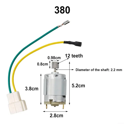 Miniatura 4 de Potentes motores RS550 RS390 RS380 para niños, vehículos eléctricos de 12 V, 6 V, 24 V, reemplazo de motor de vehículo eléctrico para niños