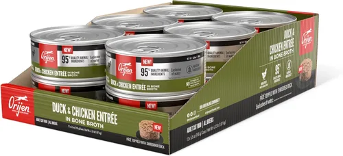 Miniatura 19 de ORIJEN Pate Premium - Comida húmeda para gatos en caldo de huesos con atún, salmón y ternera, latas de 5.5 onzas (12 unidades)