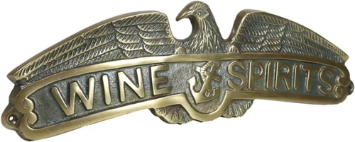 Miniatura 5 de Ebros Gift Náutico Patriótico Marino Calvo Águila Marinero Ancla Vino Y Espíritus Bronce Plateado Aluminio Decoración de Pared Placa Hombre Cueva