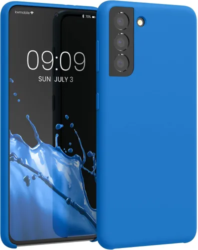 Miniatura 149 de kwmobile Funda compatible con Samsung Galaxy S22 - Funda de silicona TPU con acabado suave - Blue Reef