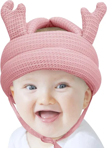 Miniatura 9 de Lindo casco de bebé para bebé, sin golpes, cojín de seguridad para la cabeza, gorro de protección ajustable suave para la cabeza de los niños, gorro