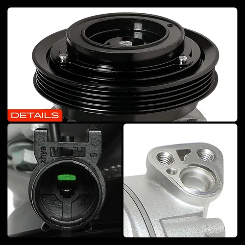 Miniatura 9 de A-Premium Compresor de A/C con embrague compatible con Hyundai Accent 1.6L 2006-2009, Dodge Attitude 1.6L 2006-2010 2012