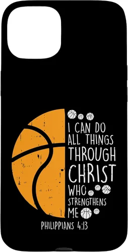 Miniatura 8 de iPhone 11 Baloncesto I can do things Biblia Verso Dios Jesús estuche de regalo