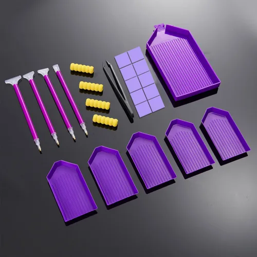 Miniatura 9 de KTCLCATF 46 piezas de herramientas y accesorios DIY para pintura de diamantes, bolígrafos de pintura de múltiples tamaños para adultos para hacer