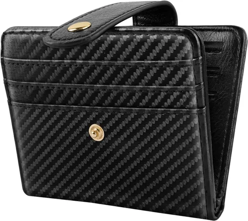 Miniatura 22 de Carteras pequeñas para mujer, diseño delgado y minimalista, tarjetero plegable para bolsillo o bolso, Mariposas negras