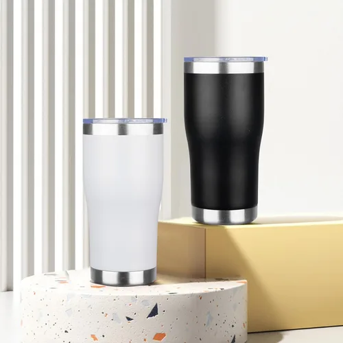 Miniatura 7 de MEZMUT - Paquete de 4 unidades de vaso de café aislado de 20 onzas con tapa y popote, vaso de viaje de acero inoxidable de doble pared