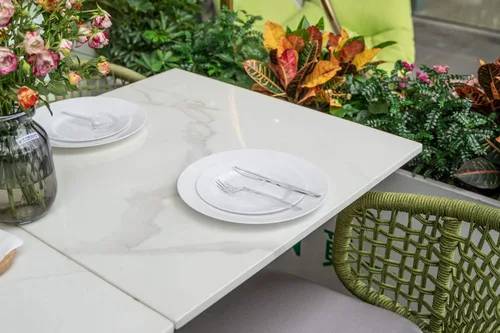 Miniatura 7 de Platos de plástico desechables, 60 paquetes Blanco