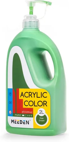 Miniatura 19 de MEEDEN Pintura acrílica azul cerúleo con tapa de bomba, 1/2 galón (2 litros/67.6 onzas), cuerpo suave, no tóxico, color rico en pigmentos, perfecta