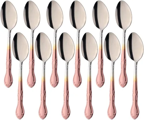 Miniatura 24 de Juego de 12 cucharas de café, mini cucharas de café, cucharas de espresso de acero inoxidable, cucharas pequeñas para postre, té, aperitivo, 4.6