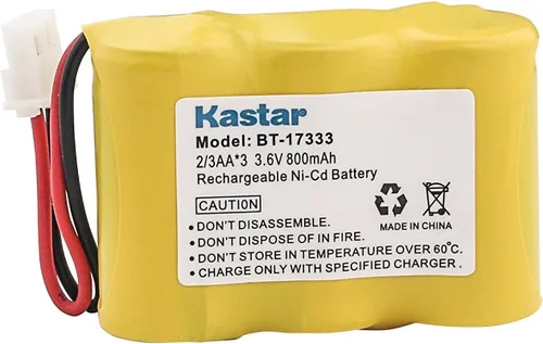 Kastar BT-17333 BT-27333 Batería inalámbrica (1 paquete), Ni-MH 3.6V 800mAh, para BT163345 BT263345 CS2111 CS5121 AT&T 89-1332-00-00 Sanyo CLT3500