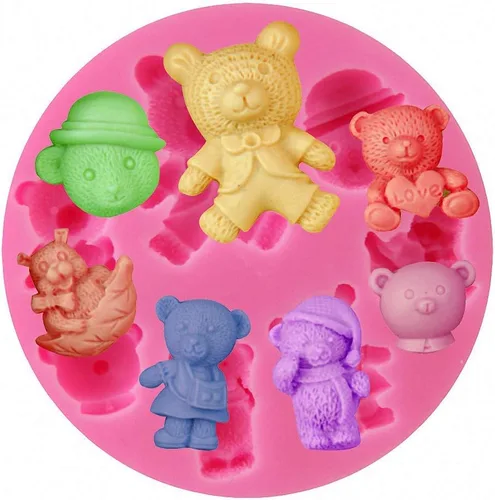 Lindos moldes de silicona para fondant de bebé, arcilla polimérica, caramelo, chocolate, pasta de goma, bricolaje, fiesta, cupcake, decoración de