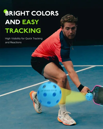 Miniatura 6 de Pelotas de Pickleball Warping Point 26 Agujeros, 40 Agujeros Paquete de 4, Paquete de 12 Cumplen con las Especificaciones USAPA Bola