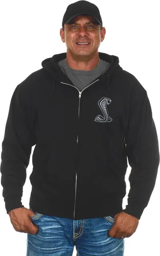 Miniatura 2 de JH DESIGN GROUP Ford Shelby Cobra - Sudadera con capucha con cremallera y emblemas delanteros y traseros