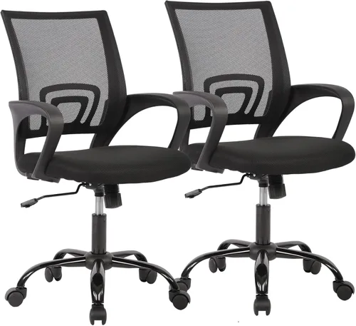 Miniatura 23 de PayLessHere Silla de Oficina para Computadora Ergonómica Económica Silla de Escritorio Ajustable Cómoda de Respaldo Medio para Tareas con Ruedas