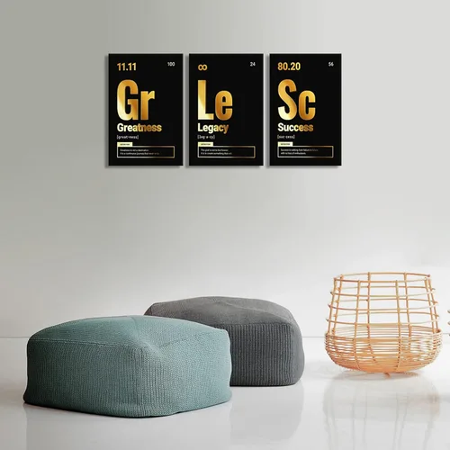 KAWAHONE Lienzo decorativo motivacional enmarcado para pared, con cita inspiradora, lienzo de éxito, decoración de pared, impresiones inspiradoras