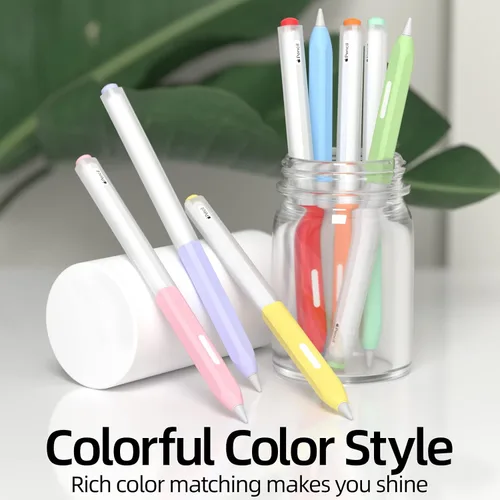 Miniatura 7 de Paquete de 3 estuches compatibles con Apple Pencil Pro/2ª generación, silicona translúcida, carga magnética [con 10 fundas de silicona]