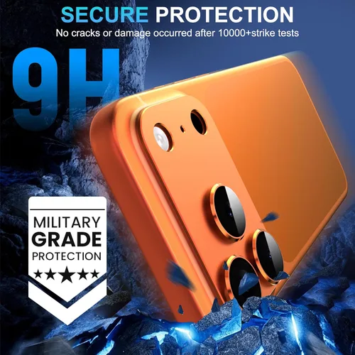 Miniatura 5 de Suoman Protector de Lente de Cámara para iPhone 17 Pro, [Todo en Uno Esmerilado] [Adhesión Fuerte] Marco de Metal de Vidrio Templado Cubierta