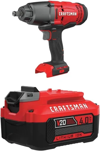 CRAFTSMAN V20 - Llave de impacto inalámbrica con batería de iones de litio, 4.0 amperios hora, el cargador se vende por separado (CMCF900B y CMCB204)