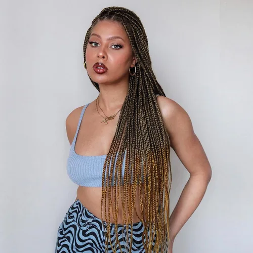 Miniatura 14 de Unionbeauty - Trenzas de ganchillo de 10 pulgadas, trenzas de ganchillo medianas sin nudos, 6 paquetes, trenzas de caja Goddess para mujeres negras
