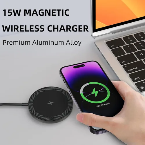 Miniatura 2 de Cargador MagSafe, almohadilla de carga inalámbrica magnética para iPhone 17/17 Pro/17 Pro Max/Air/16 15 14 13 12 Pro Max Plus mini/AirPods 2 3 Pro