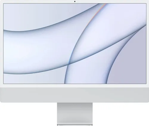 Apple iMac 2021 con chip Apple M1 con CPU de 8 núcleos, 24 pulgadas, 16 GB de RAM, almacenamiento SSD de 256 GB, plata (renovado)
