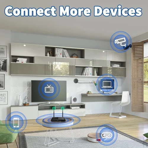 Miniatura 4 de Bingfu Antena de doble banda WiFi 2.4GHz 5GHz 5.8GHz 6dBi SMA macho (paquete de 2) para cámara IP de seguridad inalámbrica Vedio Grabadora