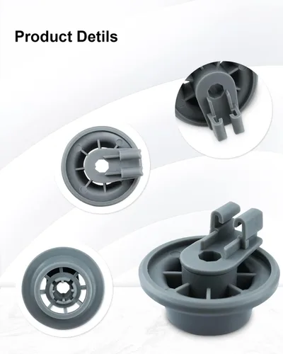 Miniatura 5 de 611475 Montaje de rueda inferior para lavavajillas - gris, apto para Bosch Reemplazar #bsh-00611475 1559847 AH3477735 AH8727387 Paquete de 4